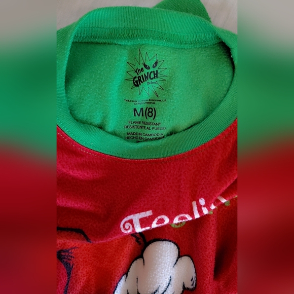 🌲 Kids’ Festive Grinch Pajama Set — Size M (8) — Excellent Condition - Picture 11 of 11